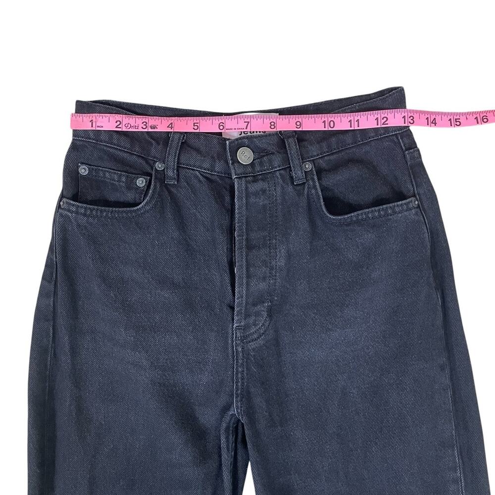 Reformation Cynthia High Rise Straight Leg Jeans Black Size 26 Minimalist Chic - Picture 8 of 13